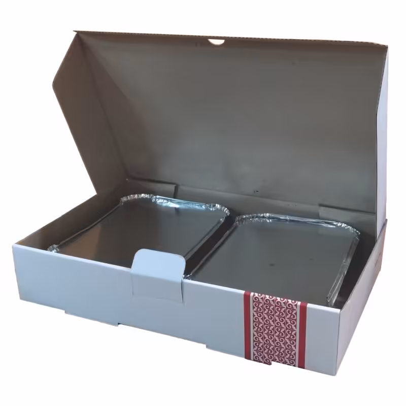 جعبه غذای بیرون بر دو پرسی رنگی بسته 100 عددی