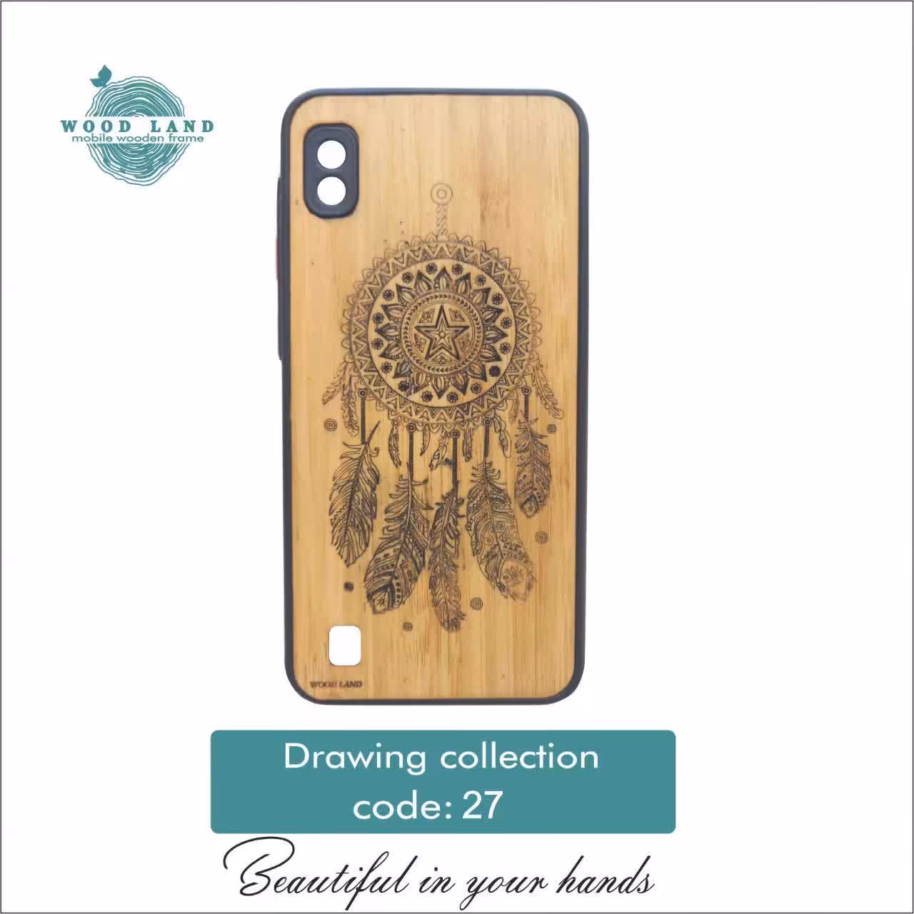 قاب موبایل چوبی کد27