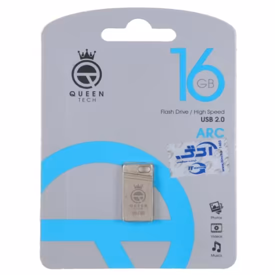 فلش مموری کوئین تک مدل Arc USB2.0 ظرفیت 16 گیگابایت