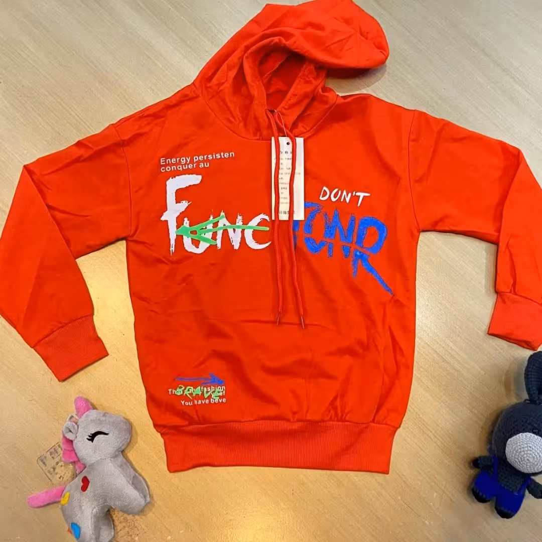 هودی پسرانه دونخ دورس جنس عالی رنگ نارنجی 