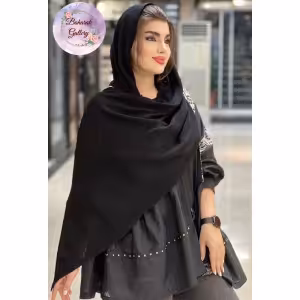 شال بافت مشکی لطیف و سبک و گرم جنس خوب
