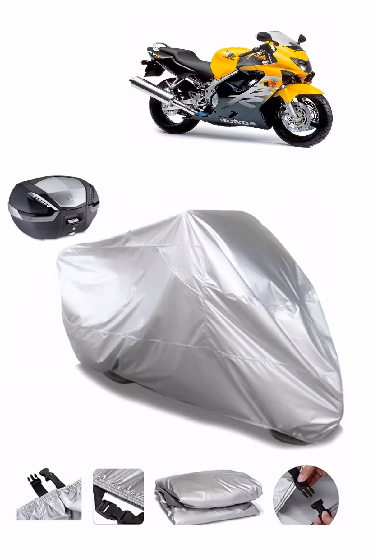 چادر موتورسیکلت HONDA CBR 600 F MOTORYCYCLE ضد آب فوق العاده ضخیم کیسه عقب سازگار MotoLion