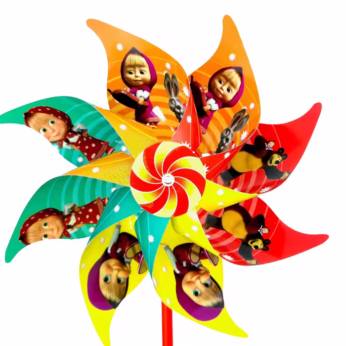 فرفره گلاسه طرح ماشا و میشا(10عددی)