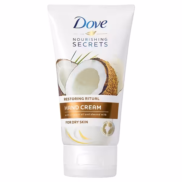 کرم دست نارگیل و بادام Secret داو (Dove) | مرطوب‌کننده، مغذی پوست و ناخن | 75 میل