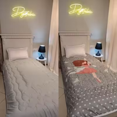 لحاف یک نفره طرح دختر