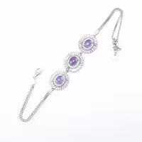 دستبند لاکچری عقیق یمنی ناب سوسنی کد  Y 3431