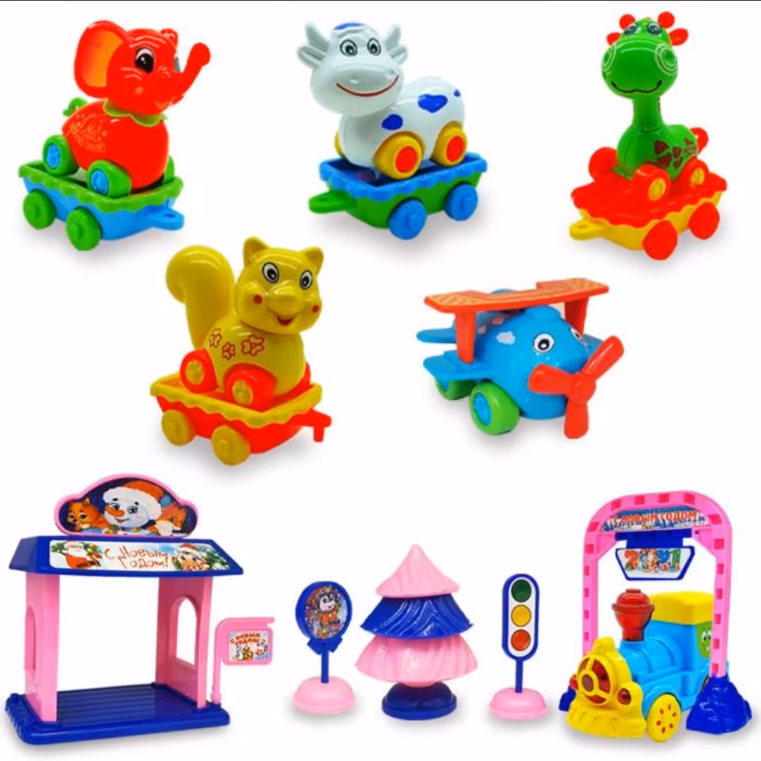 اسباب بازی قطار حیوانات موزیکال نشکن بزرگ پارس شادینو