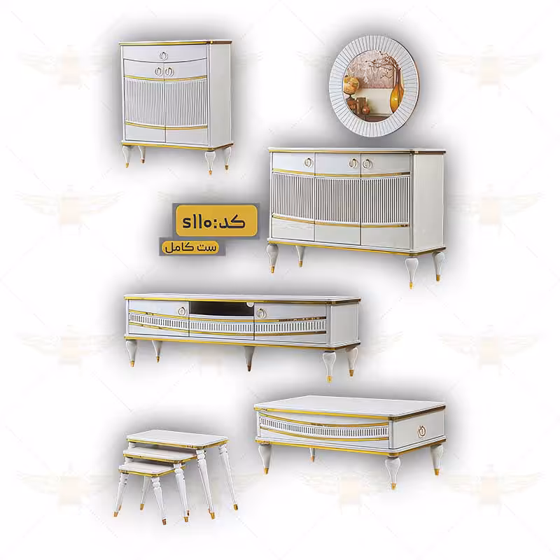 ست آینه کنسول و میز تلویزیون s110