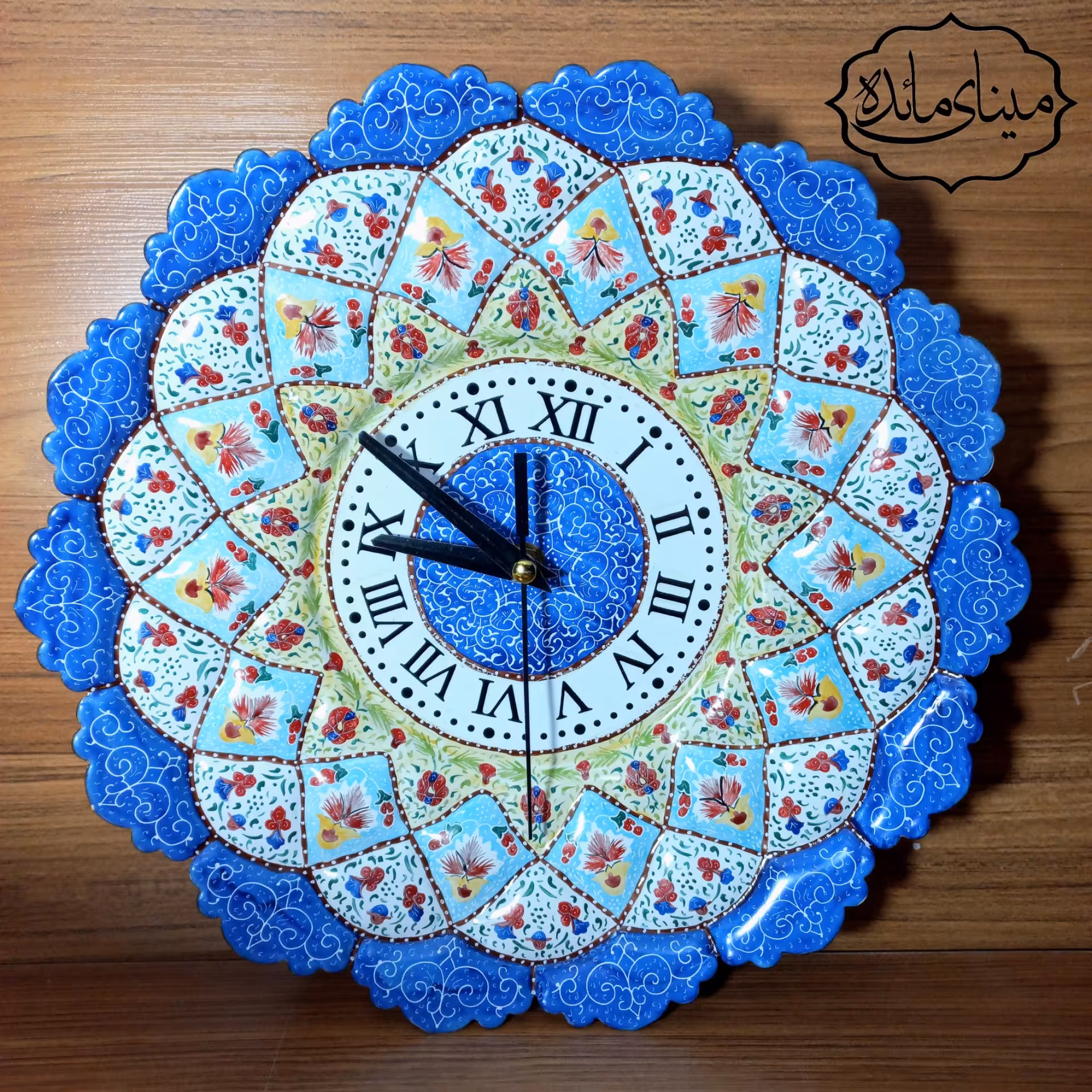 میناکاری مسی ساعت با کیفیت اعلا