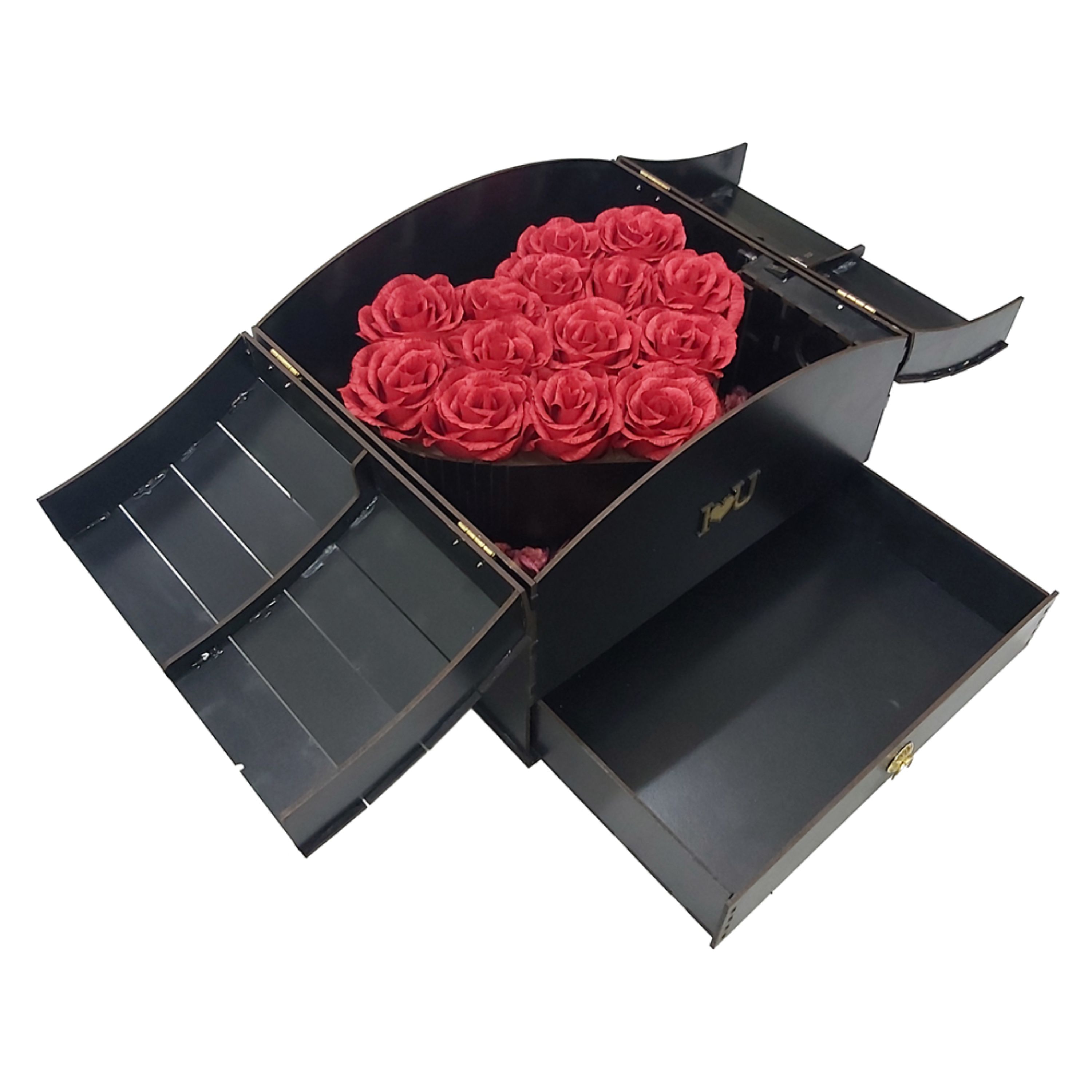 باکس گل موزیکال مدل کلبه