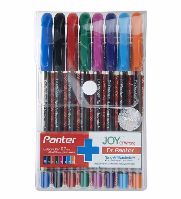 خودکار پنتر مدل نانو آنتی‌ باکتریال کد DP-105 بسته 8 عددی