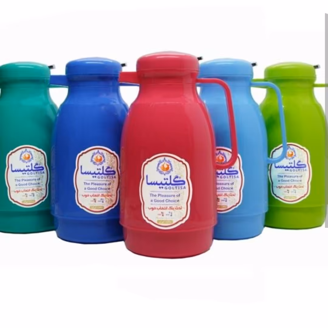فلاسک چای  پلاستیک فشرده و شیشه برند گلتیسا 