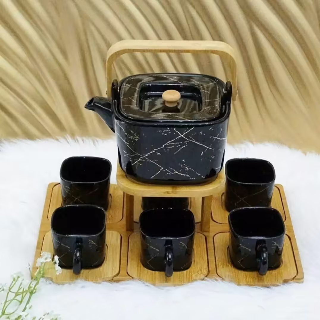 سرویس چای خوری وگاتی طرح ماربل