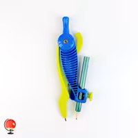 پرگار پلاستیکی رنگ آبی کد 2643