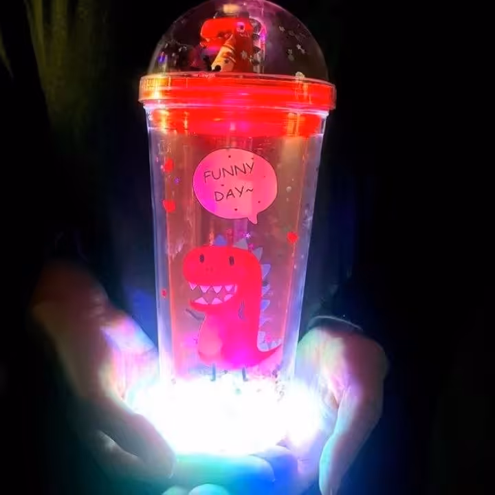 لیوان اسموتی چراغدار نی دار