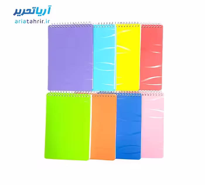 دفتر یادداشت سیمی جلد طلقی سایز 12 × 17 (سایز یک هشتم)