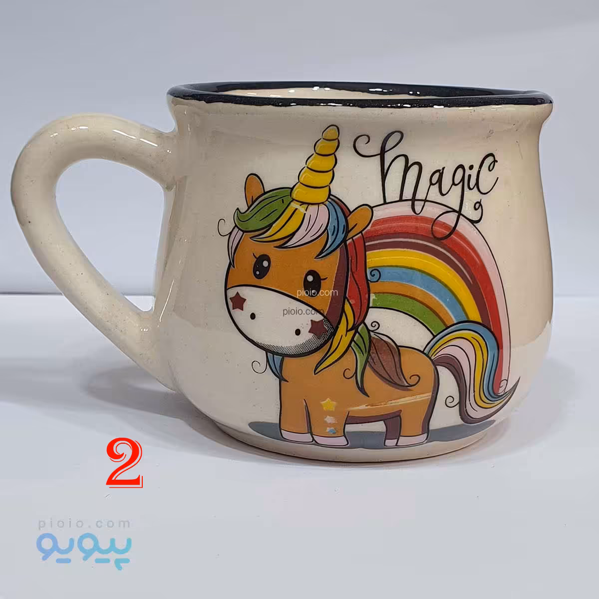 ماگ سرامیکی طرح تک شاخ