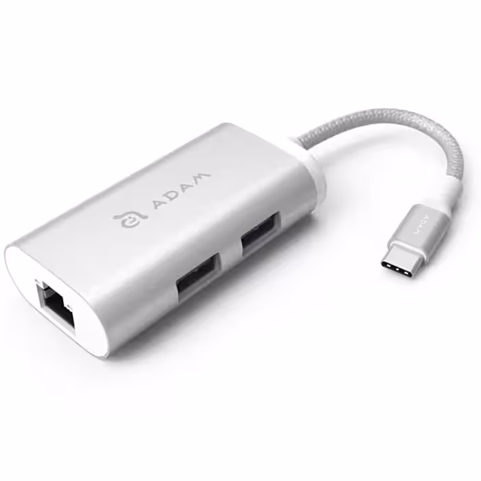 هاب ADAM ELEMENTS آدام المنتس تبدیل USB-C به LAN مدل CASA Hub eC301 نقره ای - Hiapple.ir