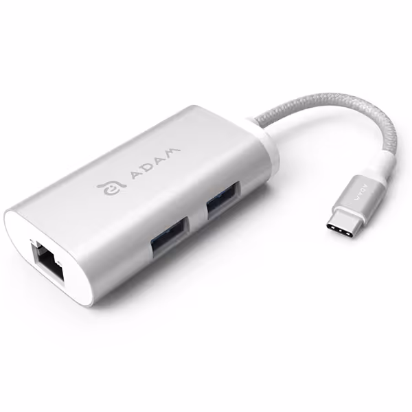 هاب ADAM ELEMENTS آدام المنتس تبدیل USB-C به LAN مدل CASA Hub eC301 نقره ای - Hiapple.ir