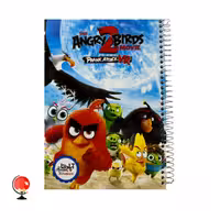 دفتر 100 برگ سیمی جلد سخت برند آپاداناطرح پرندگان خشمگین کد 1574