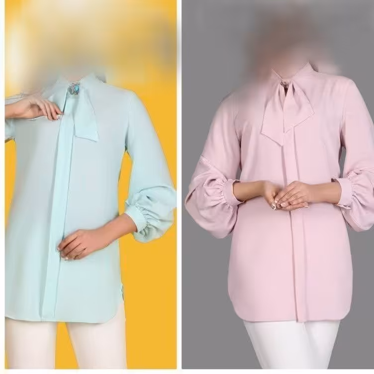 شومیز کرواتی همراه با گل سینه