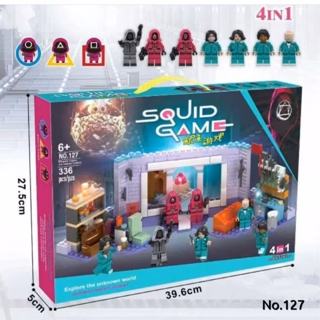 لگو اسکویید گیم پک کامل تعداد قطعات 336بیست و هفت ممیز نیم عرض سی و نه ممیز شش طول و پنج سانت ارتفاع 