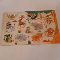 پازل دکمه دار چوبی چاپدار