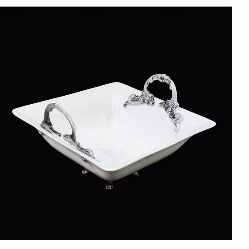 سالادخوری چینی دسته پیوتر پایه دار