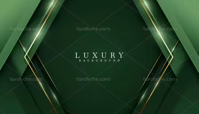 وکتور بک گراند سبز و طلایی | گرافیک با طعم تربچه