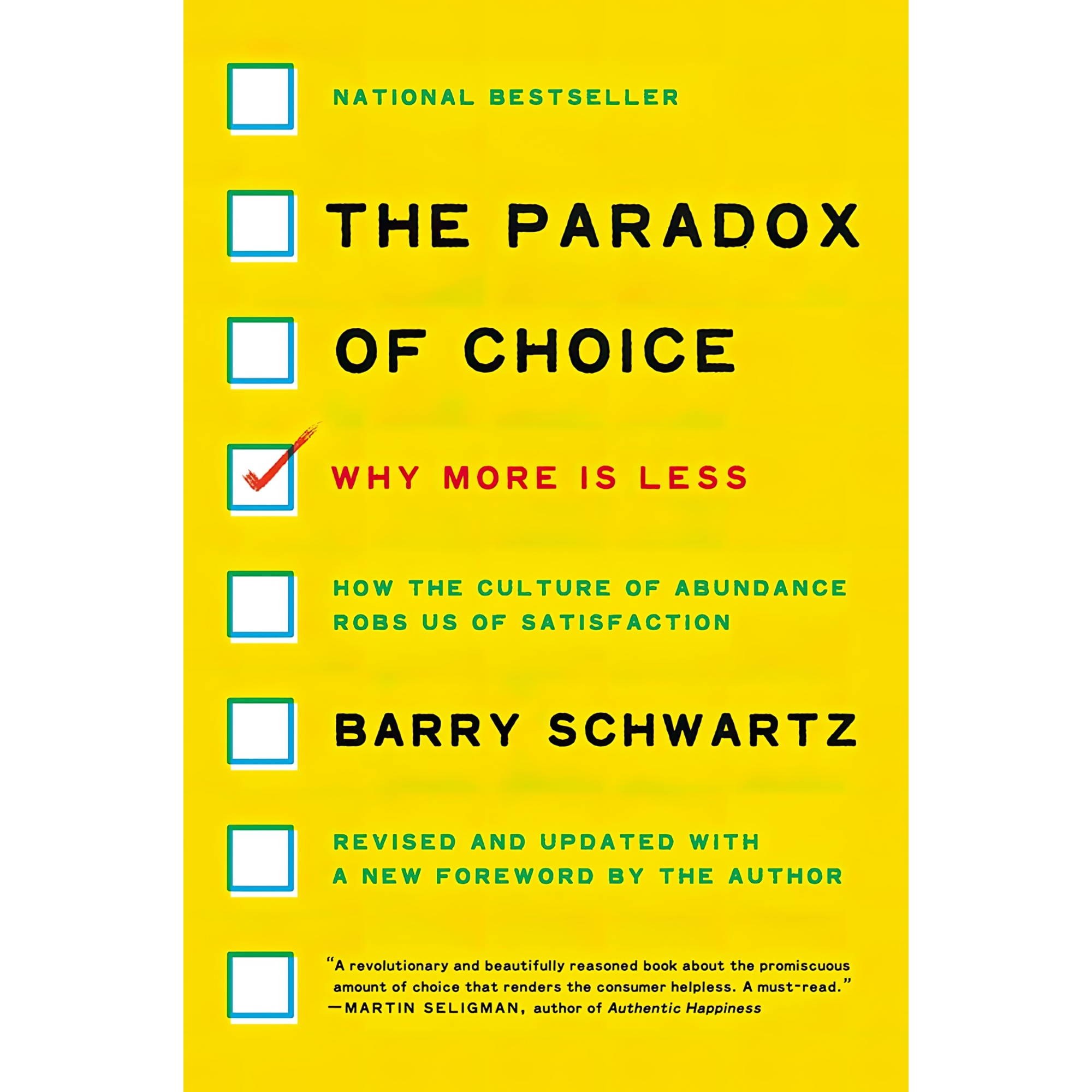 کتاب زبان اصلی The Paradox of Choice Why More Is Less اثر Barry Schwartz