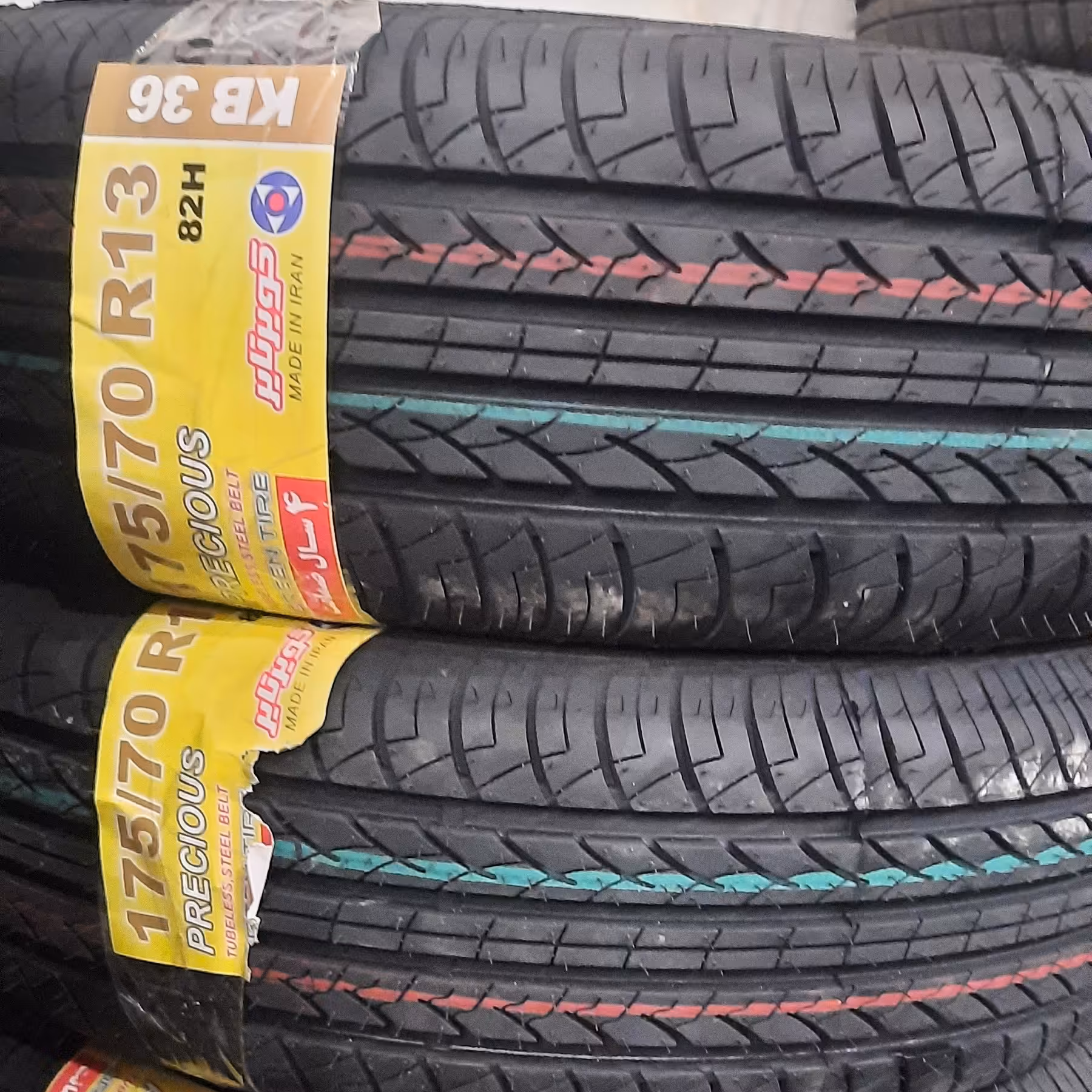 2 حلقه لاستیک 175  70 13 کویرتایر تاریخ 2024 ارسال رایگان