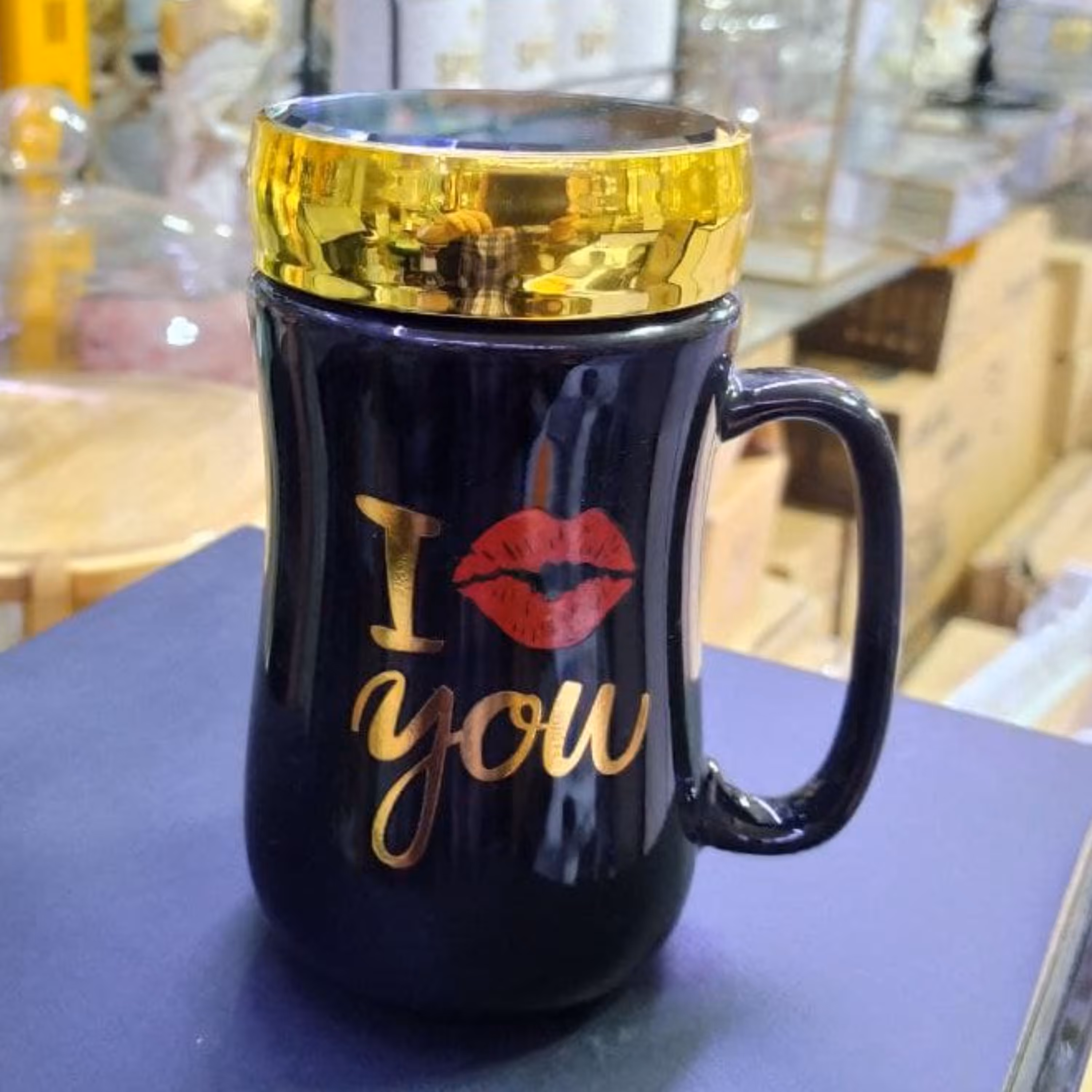 ماگ درب آینه ای طلایی خارجی ارسال رایگان