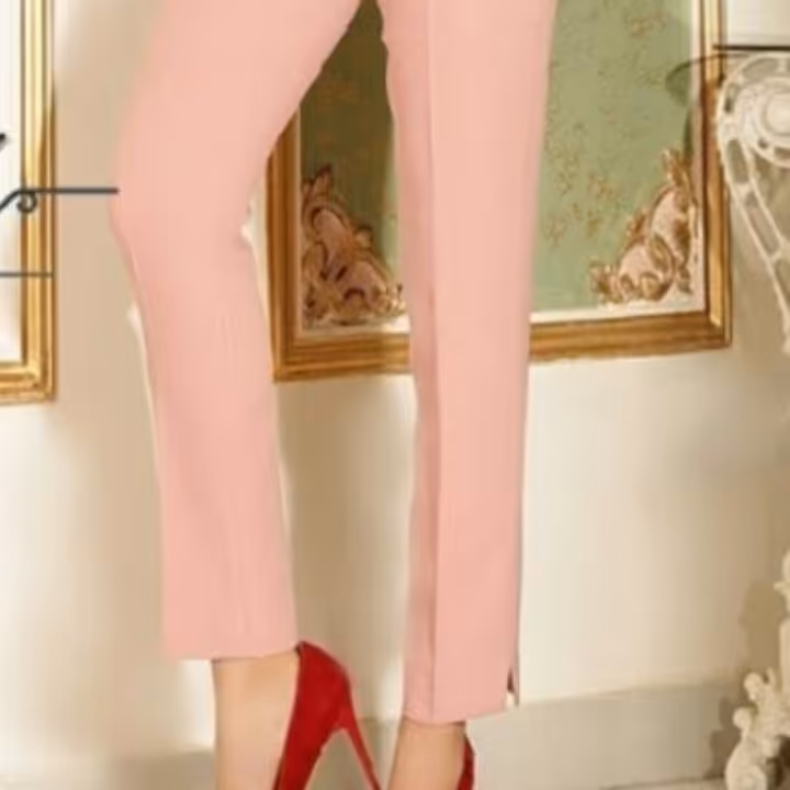 شلوار راسته زنانه دمپا چاکدار، سه رنگ