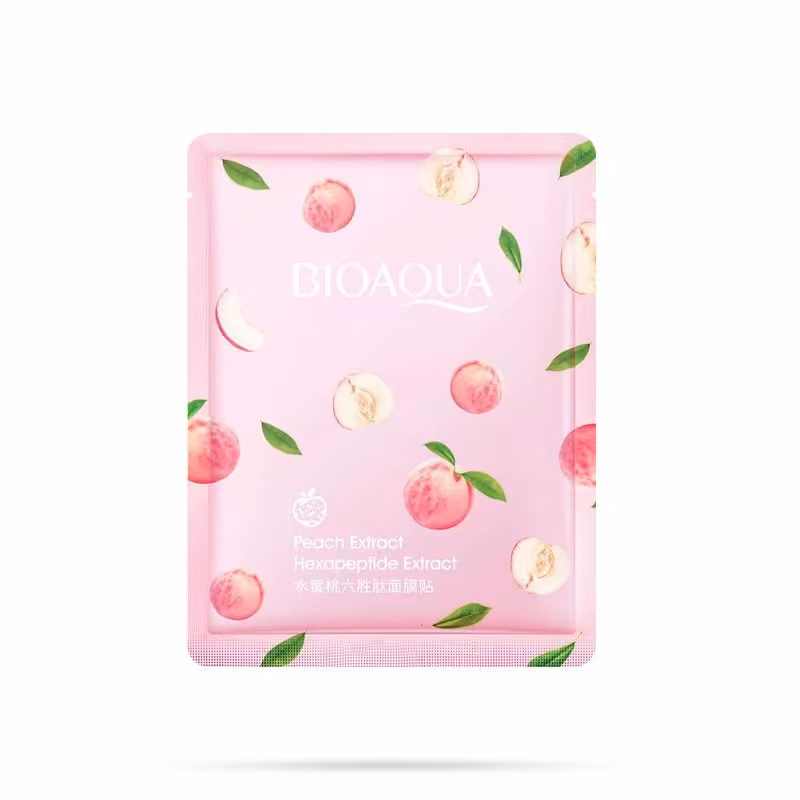 ماسک ورقه ای هلو بیوآکوا BIOAQUA وزن 25 گرم