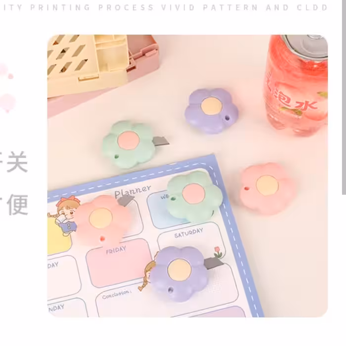 کاتر طرح گل لوازم تحریر فانتزی مینی کاتر 