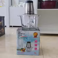 خردکن کاسه پیرکس 3 لیتری کوکینگ قدرت موتور 650 وات  رنگ استیل مشکی