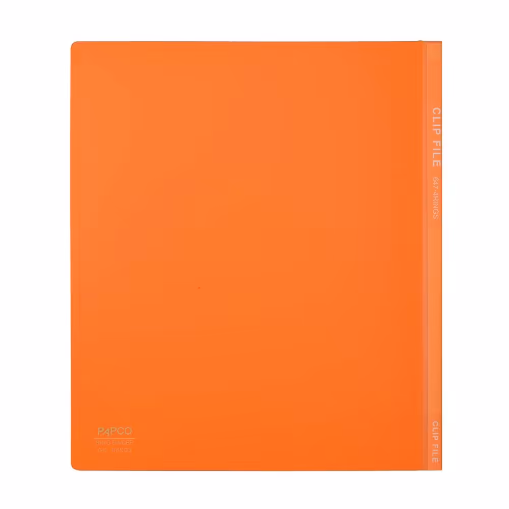 کلاسور 4 حلقه پاپکو مدل مات کد 647-4RING رنگ نارنجی