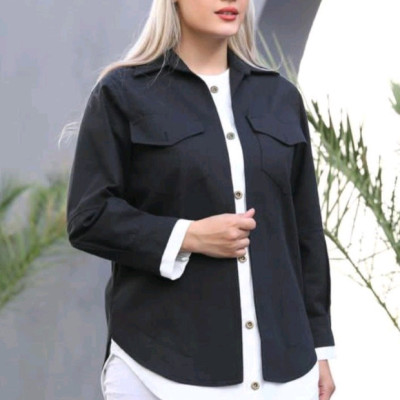 مانتو اسپرت زنانه داکرون پنبه طرح فرین