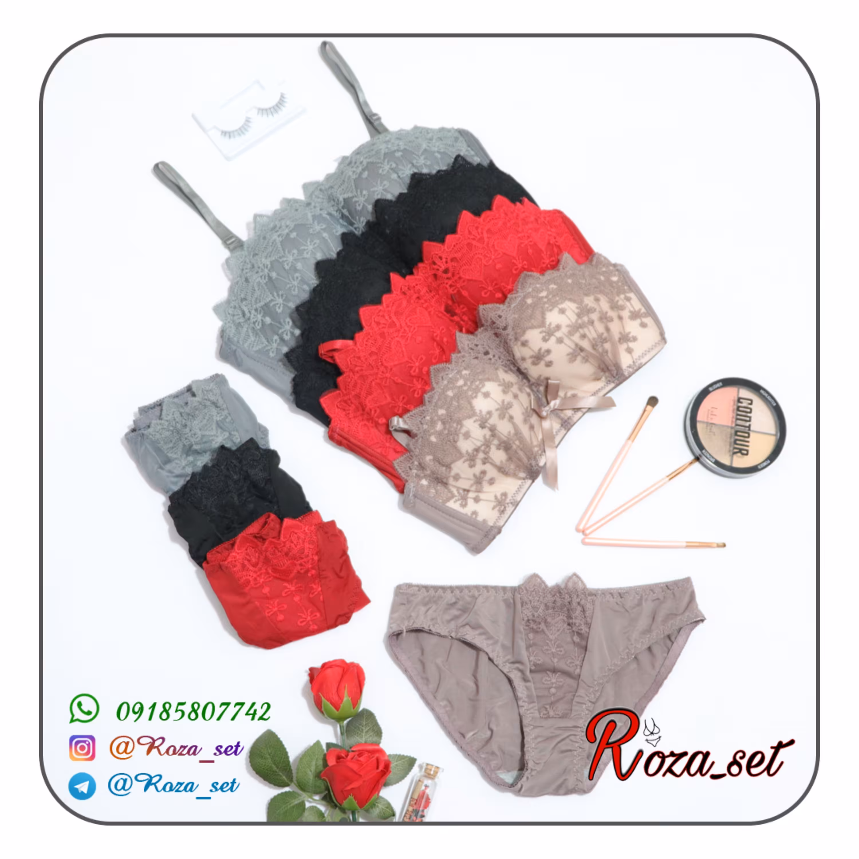 ست شورت و سوتین اسفنجی کیپور  وارداتی کد 105