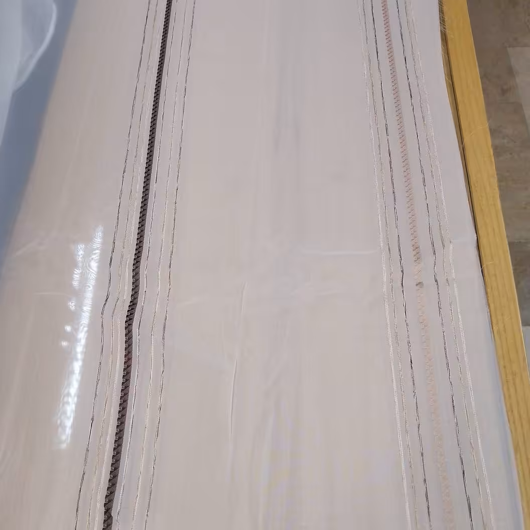پارچه پرده حریر راه نخ شانل ترک عرض 3متر طول 210 سانتی متر