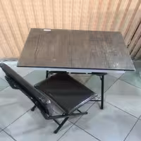 میز تحریر باکس دار قهوه ای با صندلی