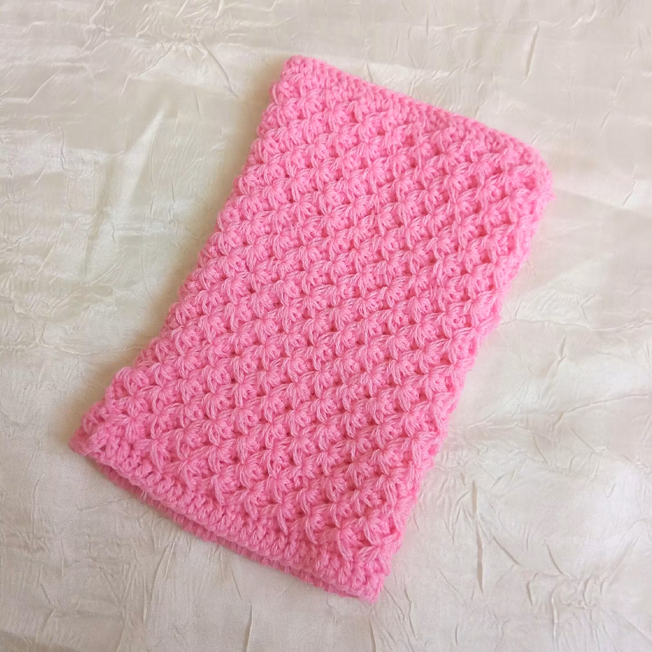 لیف حمام صورتی دستبافت طرح ستارهای