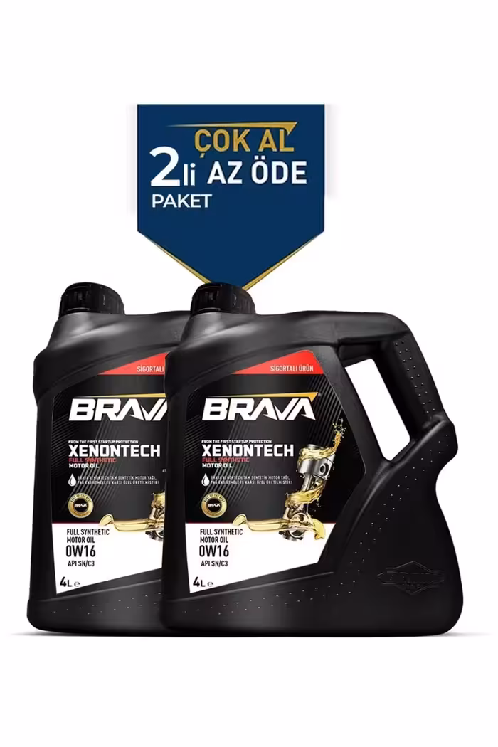 روغن و مکمل موتور XENONTCH 0W16 2X 4 LT انگلیسی کامل مصنوعی Brava