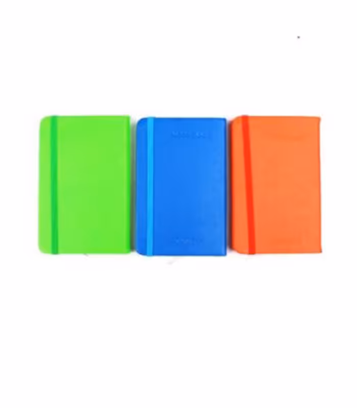 دفترچه یادداشت متوسط کش دار لبه رنگی