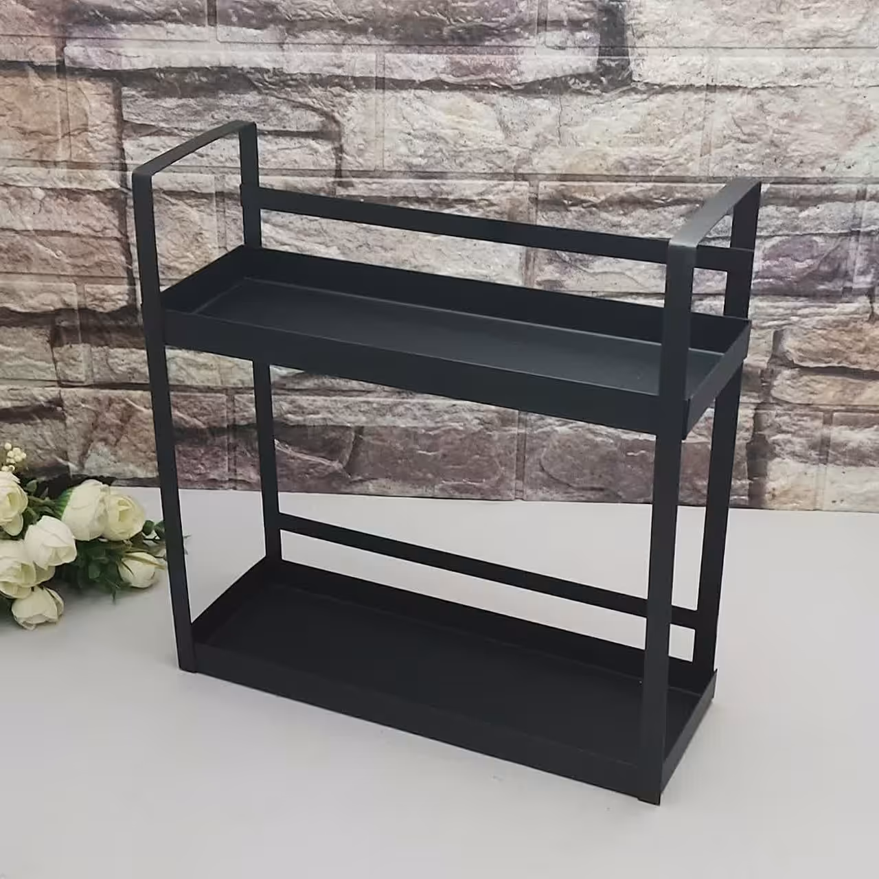 استند دو طبقه مستطیل و چهار گوش ورق آهن یک میلیمتری کیفیت درجه یک با ضمانت ابعاد 35در 15در 35 و ابعاد 35در 25در 35