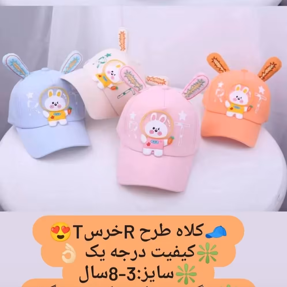 کلاه طرح RخرسT.کیفیت درجه یک .سایز 3تا 8 سال.رنگبندی طبق عکس 