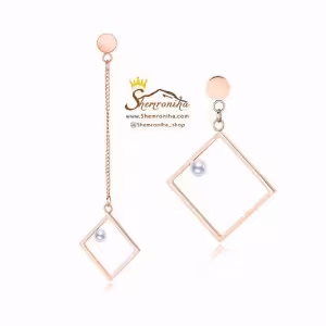 گوشواره نامتقارن مربع EAR254R0