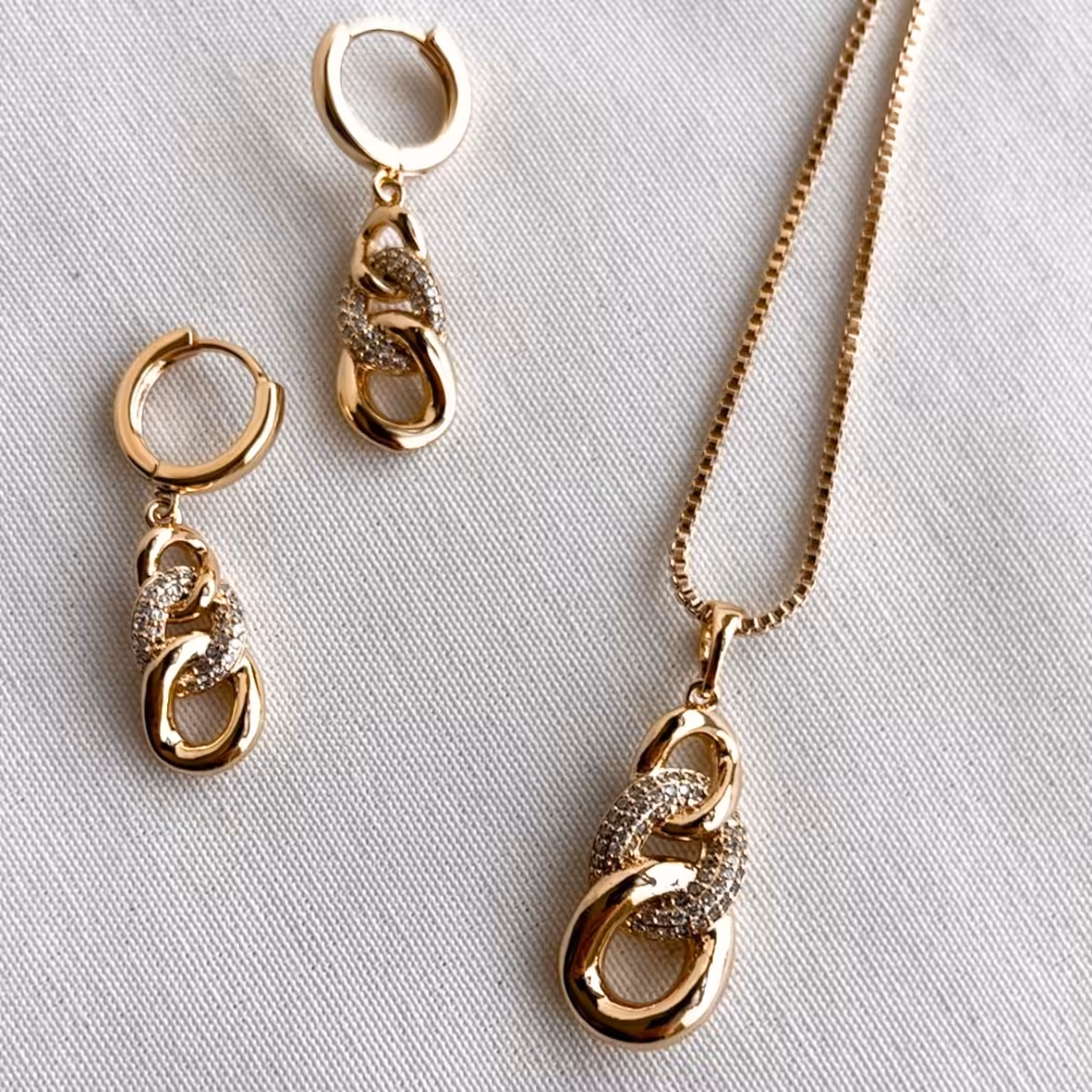 نیم ست ژوپینگ، رنگ ثابت و ضد حساسیت، آبکاری طلا