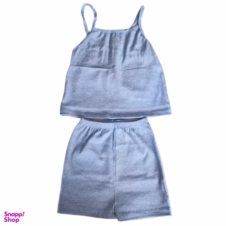 ست تاپ و شلوارک زنانه کد 4 رنگ آبی