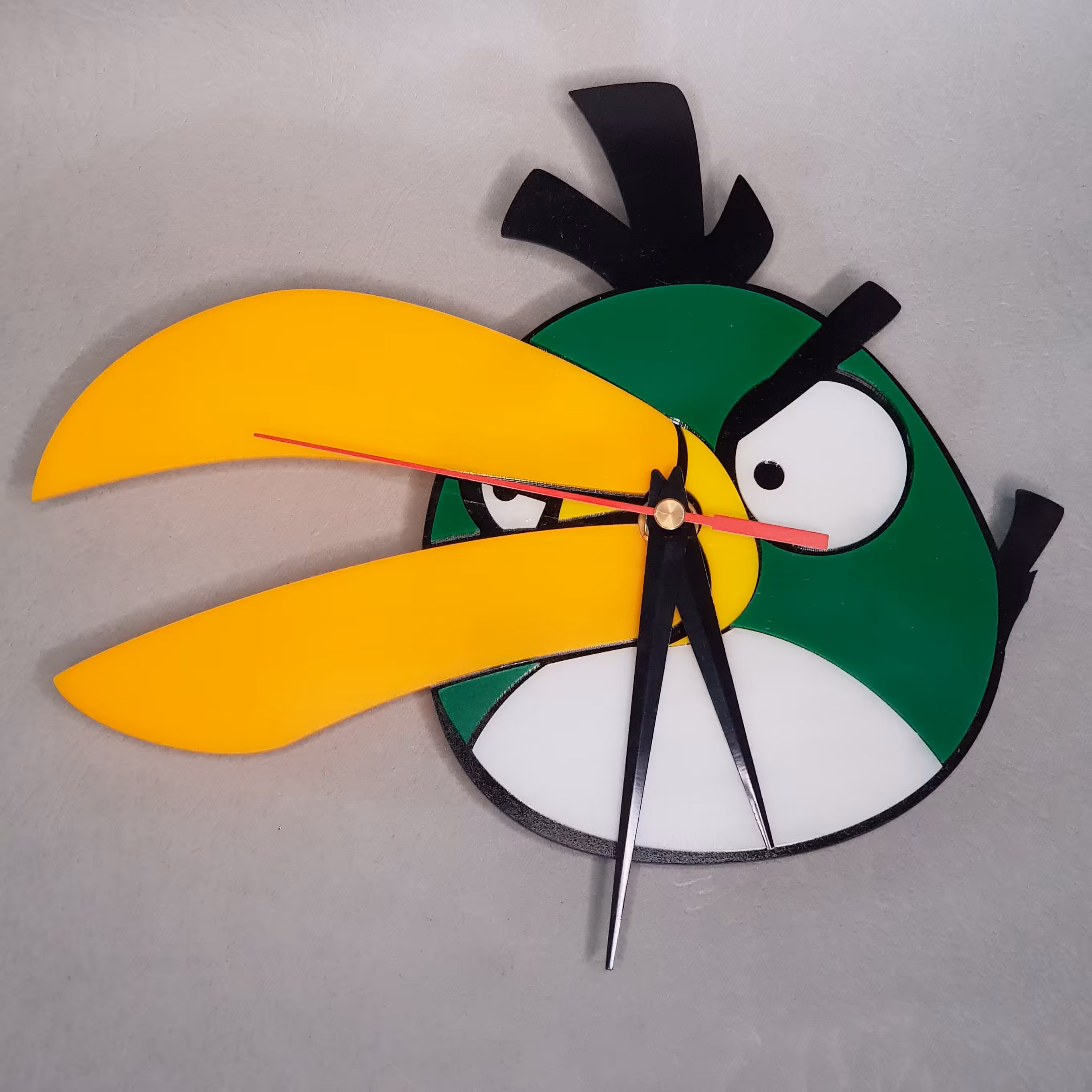 ساعت انگری برد سبز جنس پلکسی سایز 33سانتی متر